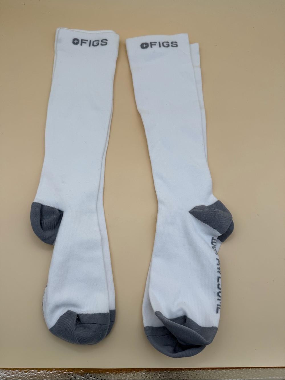 FIGS White Compression Socks size Small New without tags 2 pairs